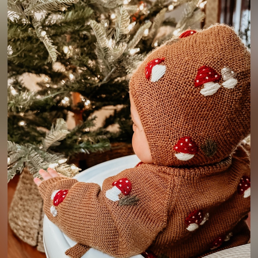 Shirley Bridal Mushroom Cardigan and Bonnet